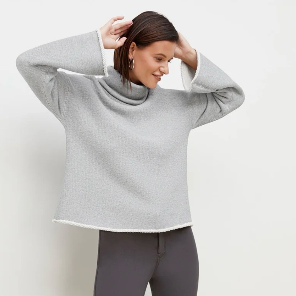 M.M. LaFleur The Sharon Top Sweater Grey Size S